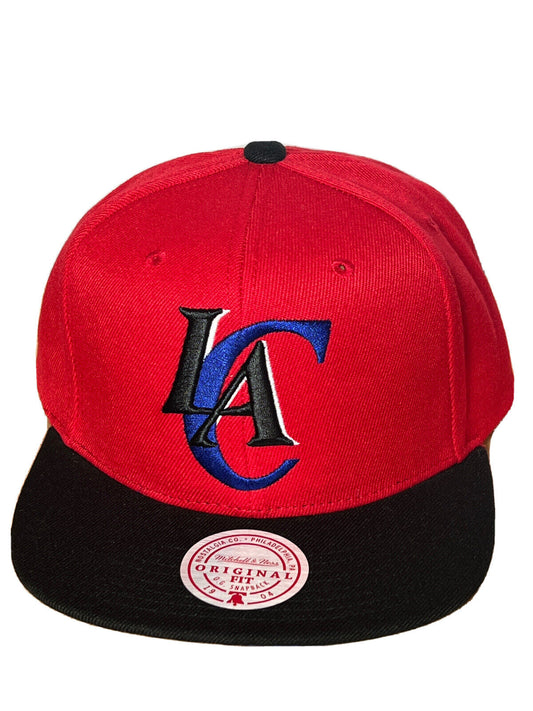 Los Angeles Clippers Hardwood Classics Mitchell & Ness 2 Tone Red/Black Reload 2.0 Snapback Hat