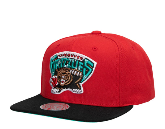 Men's Vancouver Grizzlies Mitchell & Ness NBA Basic Red/Black HWC Snapback Hat