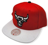 Men's Mitchell & Ness Chicago Bulls NBA Cardinal Red 2 Tone Adjustable Snapback Hat - Pro Jersey Sports