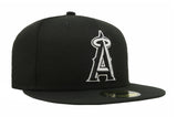 Anaheim Angels Black Basic 59Fifty Fitted Hat - Pro Jersey Sports
