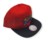 Men's Philadelphia 76ers NBA Core Basic 2 Tone Red/Black HWC Mitchell & Ness Snapback Hat - Pro Jersey Sports