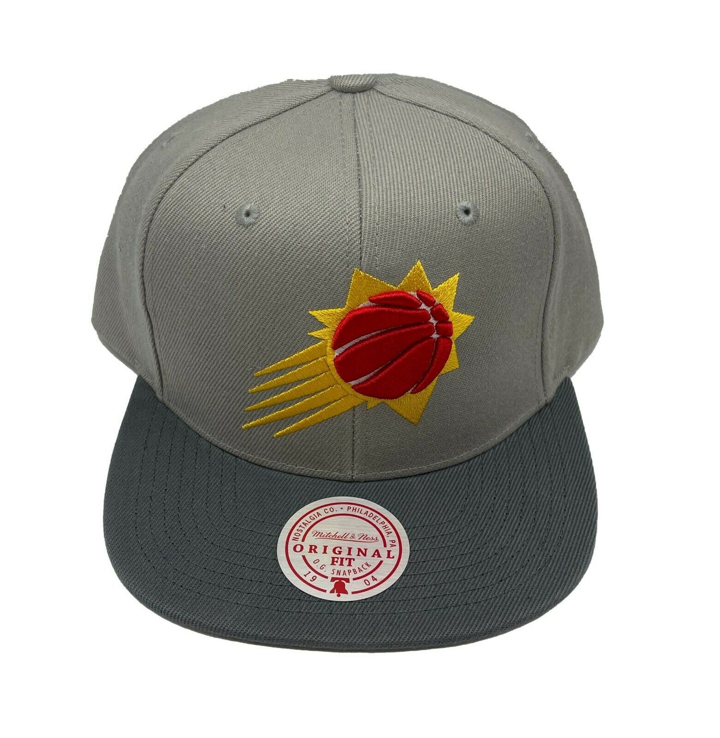 Men's Phoenix Suns NBA Cool Grey 3 Mitchell & Ness Snapback Hat