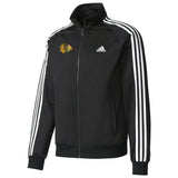 Chicago Blackhawks Adidas Adult Black Climalite Soft Shell 1/4-Zip Jacket - Pro Jersey Sports