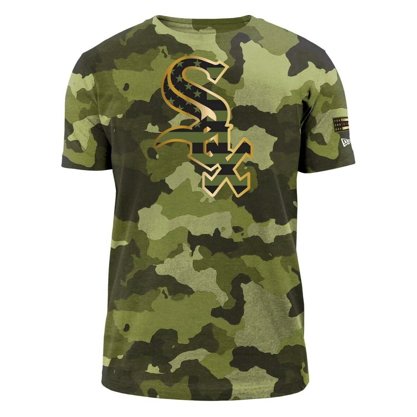 Men's Chicago White Sox 2022 Armed Forces Day Camouflage New Era Tee
