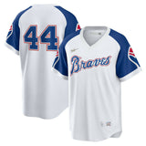 Nike Men's Atlanta Braves Hank Aaron Cooperstown Collection Home Replica Cool Base Jersey - Pro Jersey Sports