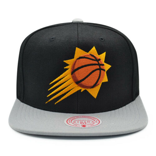 Men's Mitchell & Ness Phoenix Suns Hardwood Classics Core Gray/ Black Adjustable Snapback Hat