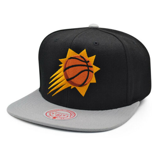 Men's Mitchell & Ness Phoenix Suns Hardwood Classics Core Gray/ Black Adjustable Snapback Hat