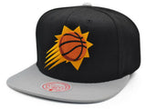 Men's Mitchell & Ness Phoenix Suns Hardwood Classics Core Gray/ Black Adjustable Snapback Hat - Pro Jersey Sports