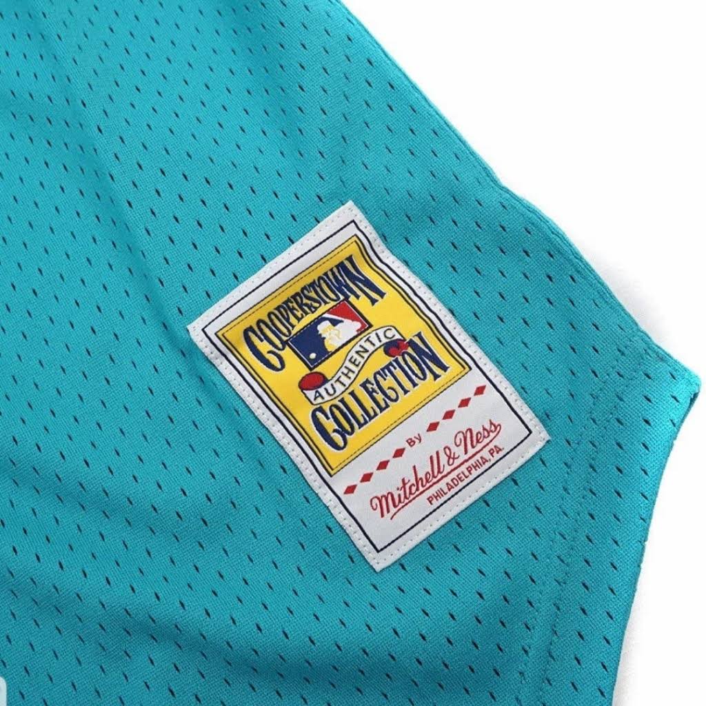 Men's Florida Marlins Andre Dawson 1995 Mitchell & Ness Teal Fashion Cooperstown Collection Mesh Batting Practice Jersey