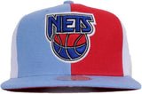 Men's New Jersey Nets Mitchell & Ness NBA Pinwheel Snapback Hat - Pro Jersey Sports