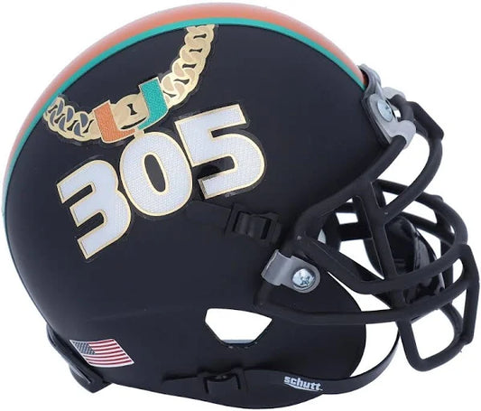 Miami Hurricanes 305 Turnover Chain Collector Series Replica Full Size Helmet