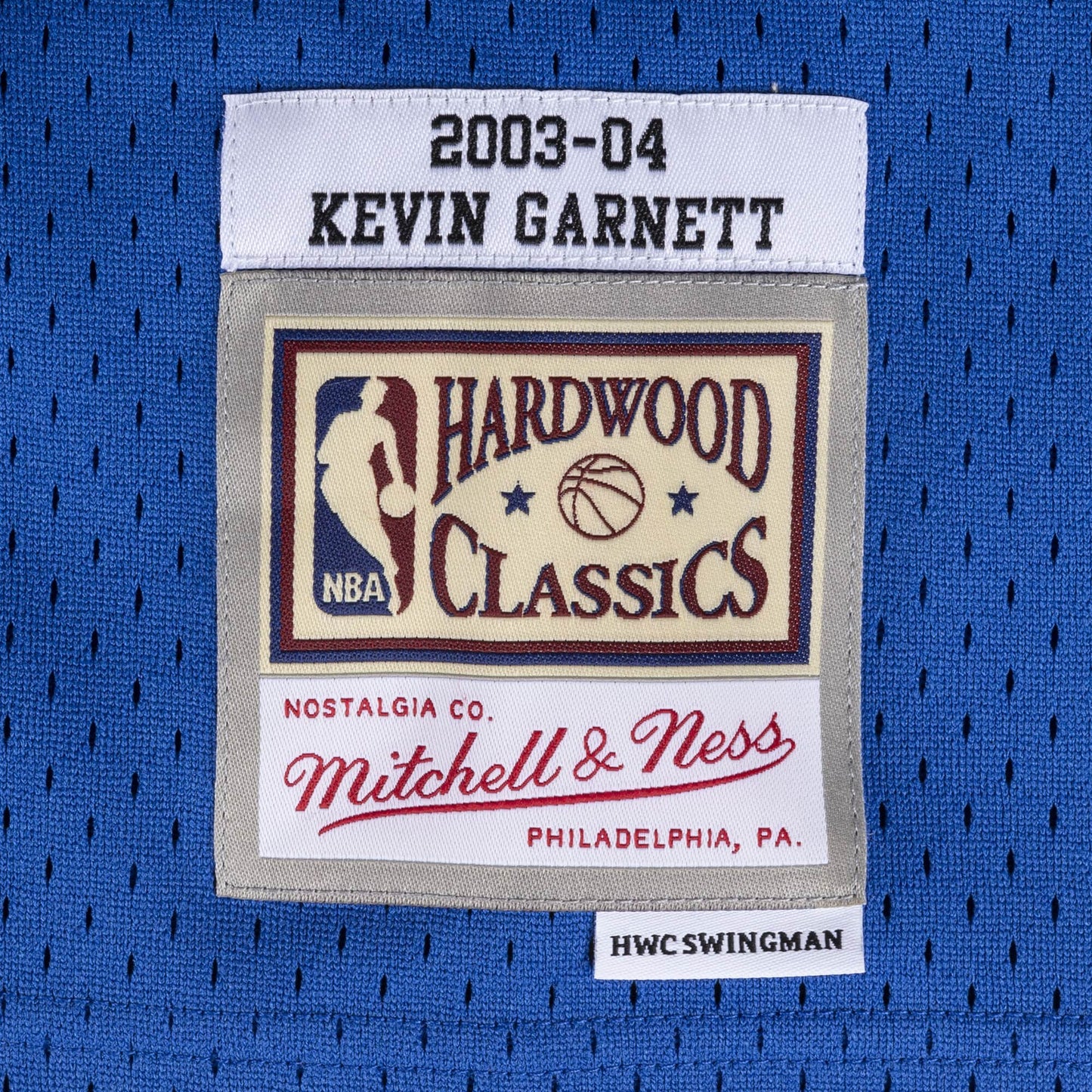 Men's Minnesota Timberwolves Kevin Garnett Mitchell & Ness Blue 2003-04 Hardwood Classics Swingman Player Jersey