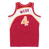 Men's Atlanta Hawks Spud Webb Mitchell & Ness Red 1986-87 Hardwood Classics Swingman Jersey - Pro Jersey Sports