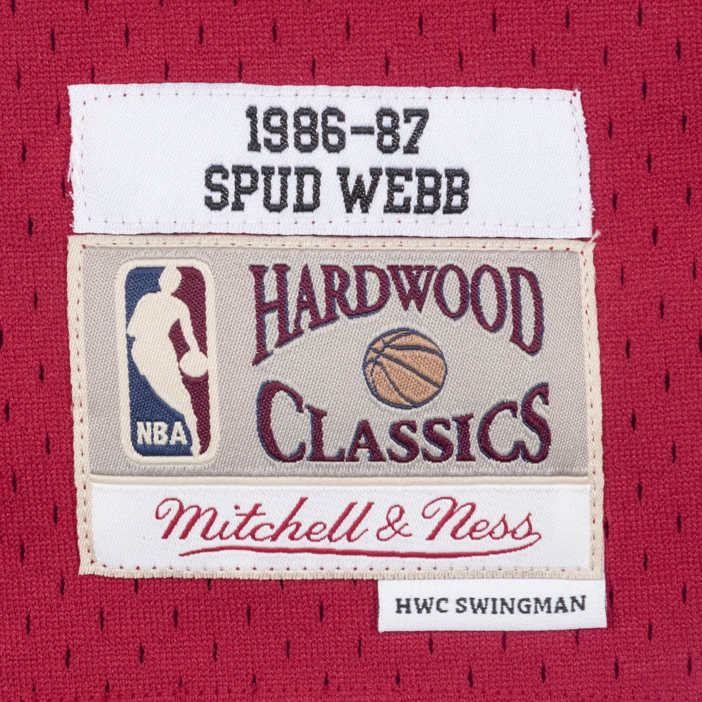 Men's Atlanta Hawks Spud Webb Mitchell & Ness Red 1986-87 Hardwood Classics Swingman Jersey