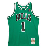 Men's Chicago Bulls Derrick Rose Mitchell & Ness Kelly Green 2008-09 St. Patrick's Day Hardwood Classics Swingman Jersey - Pro Jersey Sports