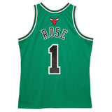 Men's Chicago Bulls Derrick Rose Mitchell & Ness Kelly Green 2008-09 St. Patrick's Day Hardwood Classics Swingman Jersey - Pro Jersey Sports