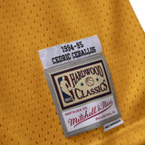 Men's Los Angeles Lakers Cedric Ceballos Mitchell & Ness Gold 1994-95 Hardwood Classics Swingman Jersey - Pro Jersey Sports