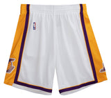 Los Angeles Lakers Mitchell and Ness Hardwood Classics 2009-2010 Home White Swingman Shorts - Pro Jersey Sports