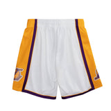 Los Angeles Lakers Mitchell and Ness Hardwood Classics 2009-2010 Home White Swingman Shorts - Pro Jersey Sports