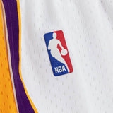 Los Angeles Lakers Mitchell and Ness Hardwood Classics 2009-2010 Home White Swingman Shorts - Pro Jersey Sports