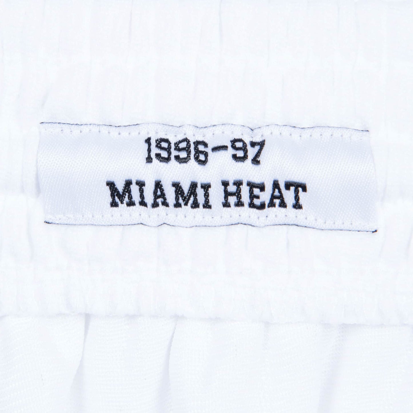 Men's Miami Heat Mitchell and Ness Hardwood Classics White 1996-97 Swingman Shorts