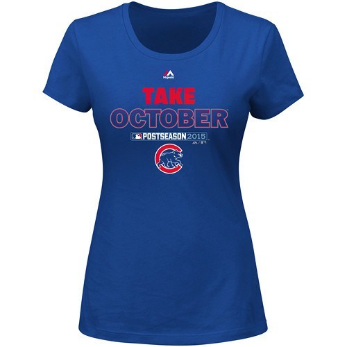Chicago Cubs 2015 Authentic Collection Women's Postseason Participant T-Shirt - Pro Jersey Sports