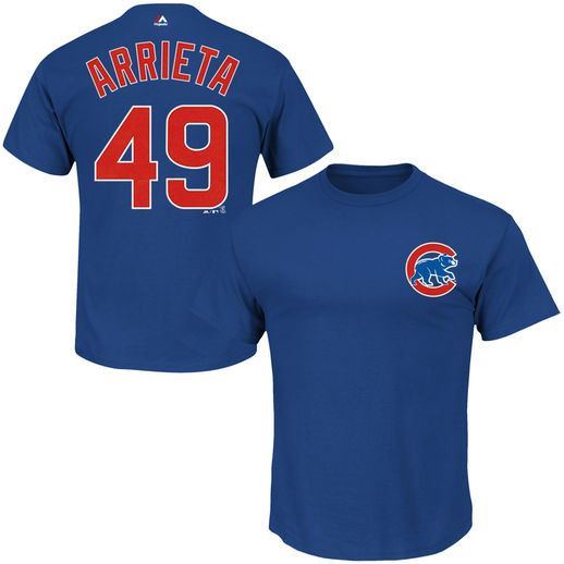 Chicago Cubs Jake Arrieta Adult Player T-Shirt - Pro Jersey Sports