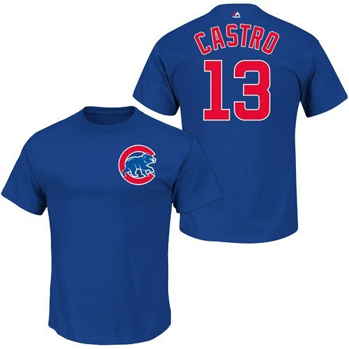 Chicago Cubs Starlin Castro Adult Player T-Shirt - Pro Jersey Sports