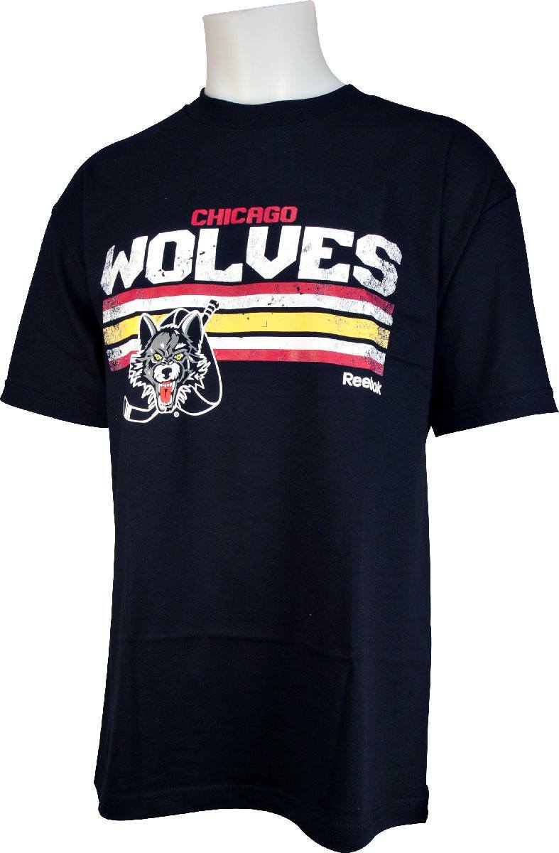 CHICAGO WOLVES TEAM STRIPES TEE BY REEBOK - Pro Jersey Sports