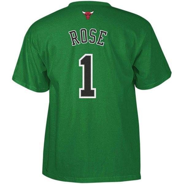 Derrick Rose Chicago Bulls St. Patricks Day Player T-shirt - Kelly Green - Pro Jersey Sports - 1