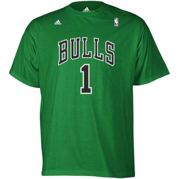 Derrick Rose Chicago Bulls St. Patricks Day Player T-shirt - Kelly Green - Pro Jersey Sports - 2