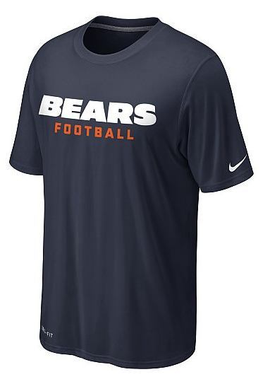 Nike Chicago Bears Sideline Legend Authentic Font Dri-FIT T-Shirt – Team Color - Pro Jersey Sports