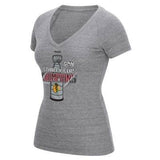 Women's Chicago Blackhawks Reebok Gray 2015 Stanley Cup Champions Locker Room Elite T-Shirt - Pro Jersey Sports