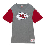 Youth Kansas City Chiefs Mitchell and Ness Gray/Red Colorblock T-Shirt - Pro Jersey Sports