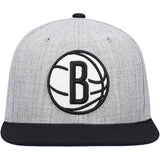 Men's Brooklyn Nets Mitchell & Ness Gray/Black Heathered Underpop Snapback Hat - Pro Jersey Sports