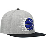 Men's Orlando Magic Mitchell & Ness Gray/Blue Heathered Underpop Snapback Hat - Pro Jersey Sports