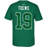 Men's Chicago Blackhawks Jonathan Toews Tartan Green St. Patricks's Name & Number T-Shirt - Pro Jersey Sports