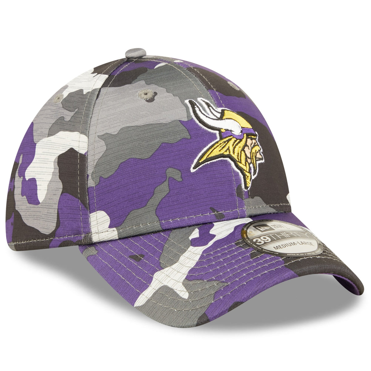 Men's Minnesota Vikings New Era Camo 2022 NFL Training Camp Official 39THIRTY Flex Hat - Pro Jersey Sports