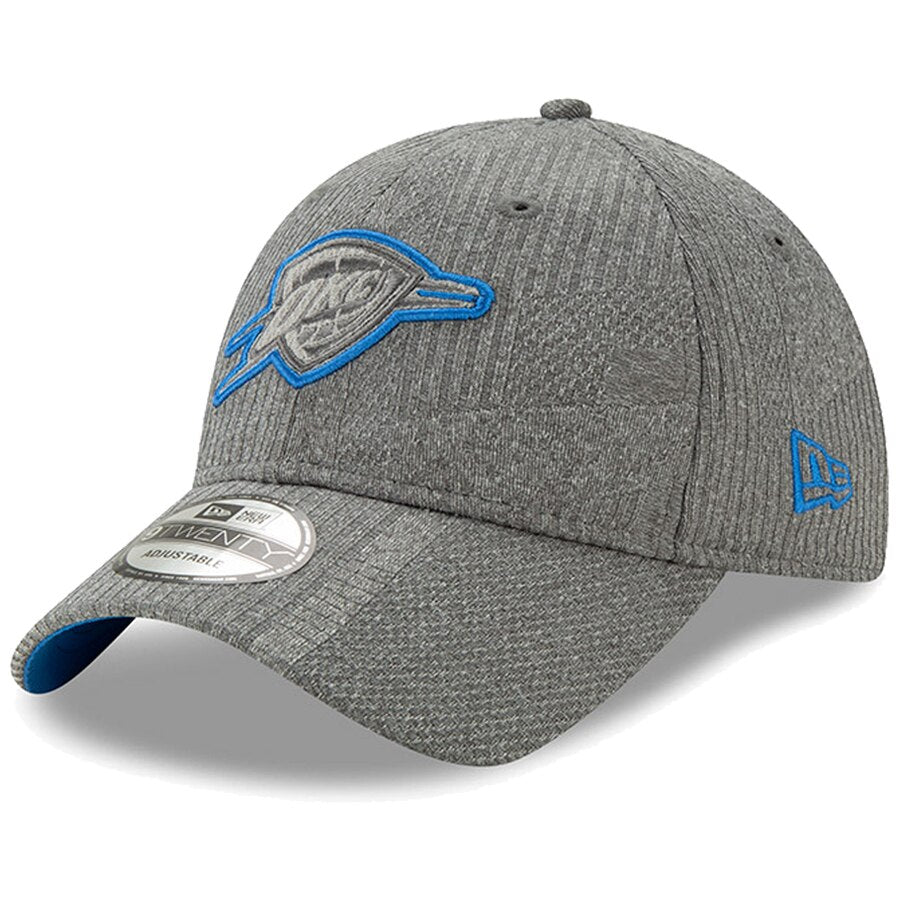 New Era Oklahoma City Thunder Gray Authentics Training Series 9TWENTY Adjustable Hat