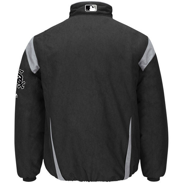 Men's Chicago White Sox Majestic Black On-Field Therma Base Thermal Full-Zip Jacket