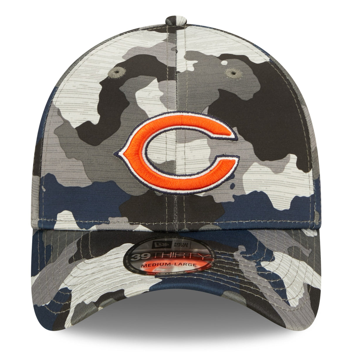 Men's Chicago Bears New Era Camo 2022 NFL Training Camp Official 39THIRTY Flex Hat - Pro Jersey Sports