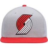 Men's Mitchell & Ness Gray Portland Trail Blazers Core Basic Snapback Hat - Pro Jersey Sports
