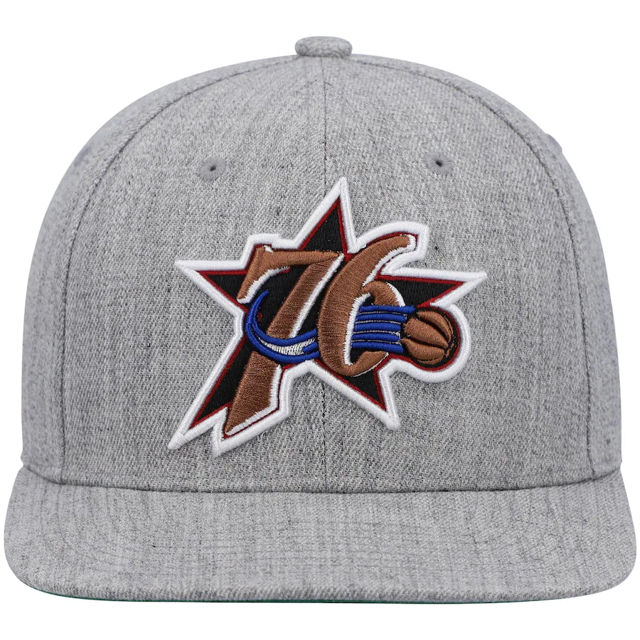 Philadelphia 76ers Team Classic Heathered 2.0 Mitchell & Ness Snapback Hat