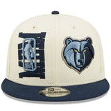 Memphis Grizzlies New Era 2022 NBA Draft 9FIFTY Snapback Adjustable Hat - Cream/Navy - Pro Jersey Sports