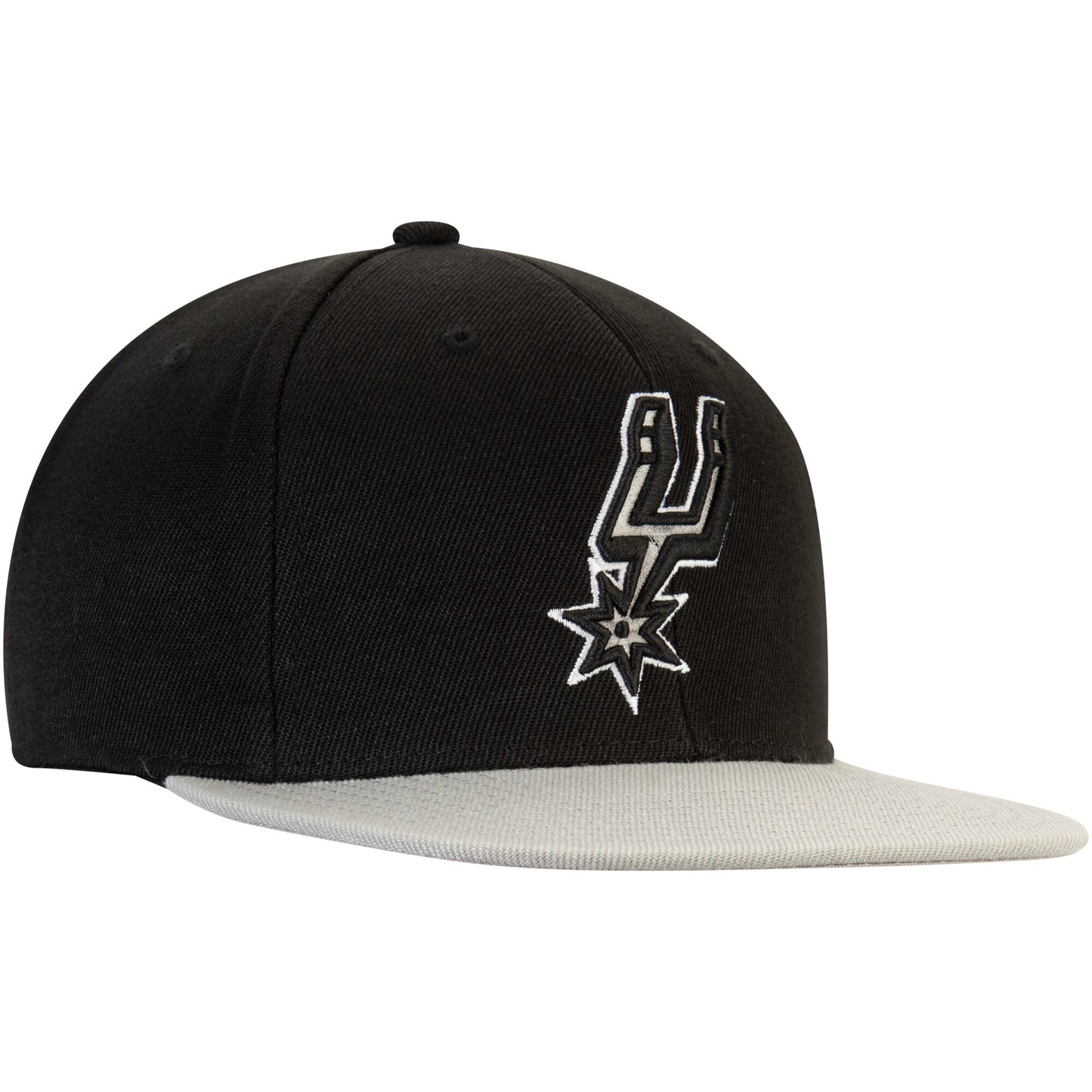 Men's Mitchell & Ness San Antonio Spurs Core 2 Tone Black/Gray Adjustable Snapback Hat