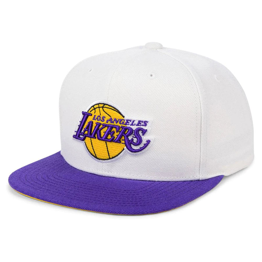 Men's Los Angeles NBA Core Basic White/Purple Mitchell & Ness Snapback Hat