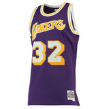 Men's Los Angeles Lakers Magic Johnson Mitchell & Ness Purple 1984-85 Hardwood Classics Swingman Jersey - Pro Jersey Sports