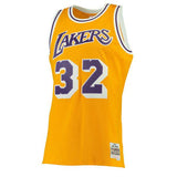 Men's Los Angeles Lakers Magic Johnson Mitchell & Ness Gold 1984-85 Hardwood Classics Swingman Jersey - Pro Jersey Sports