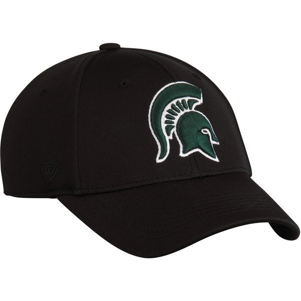 Michigan State Spartans NCAA TOW "Rails" Black Stretch Fit Performance Mesh Hat