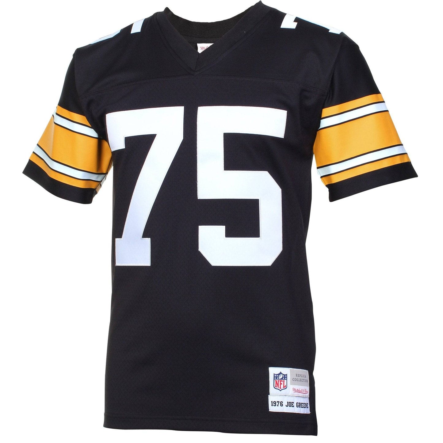 Mens Pittsburgh Steelers Joe Greene Mitchell & Ness Black Retired Legacy Replica Jersey